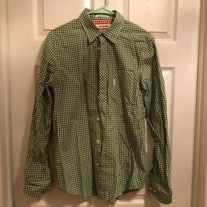 Ben Sherman The Original Gingham Shirt in green and white - size M